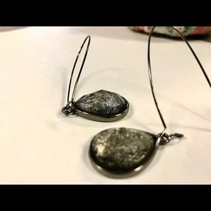 Statement silver earrings from Express